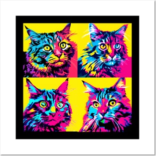 American Curl Pop Art - Cat Lover Gift Posters and Art